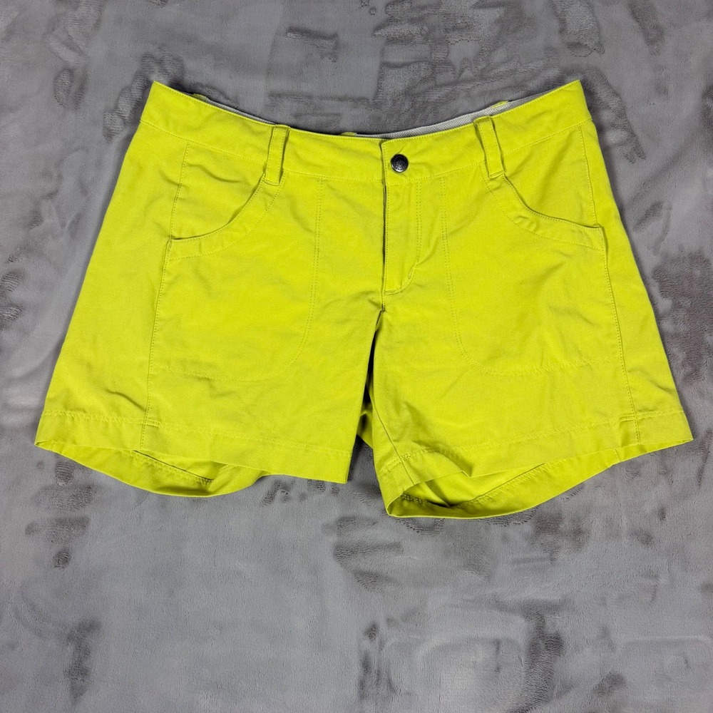 Patagonia Womens Chartreuse Green Stretch Hiking Shorts Size 6 57160